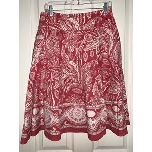 Talbots Coral Floral Skirt Women’s Size 4
